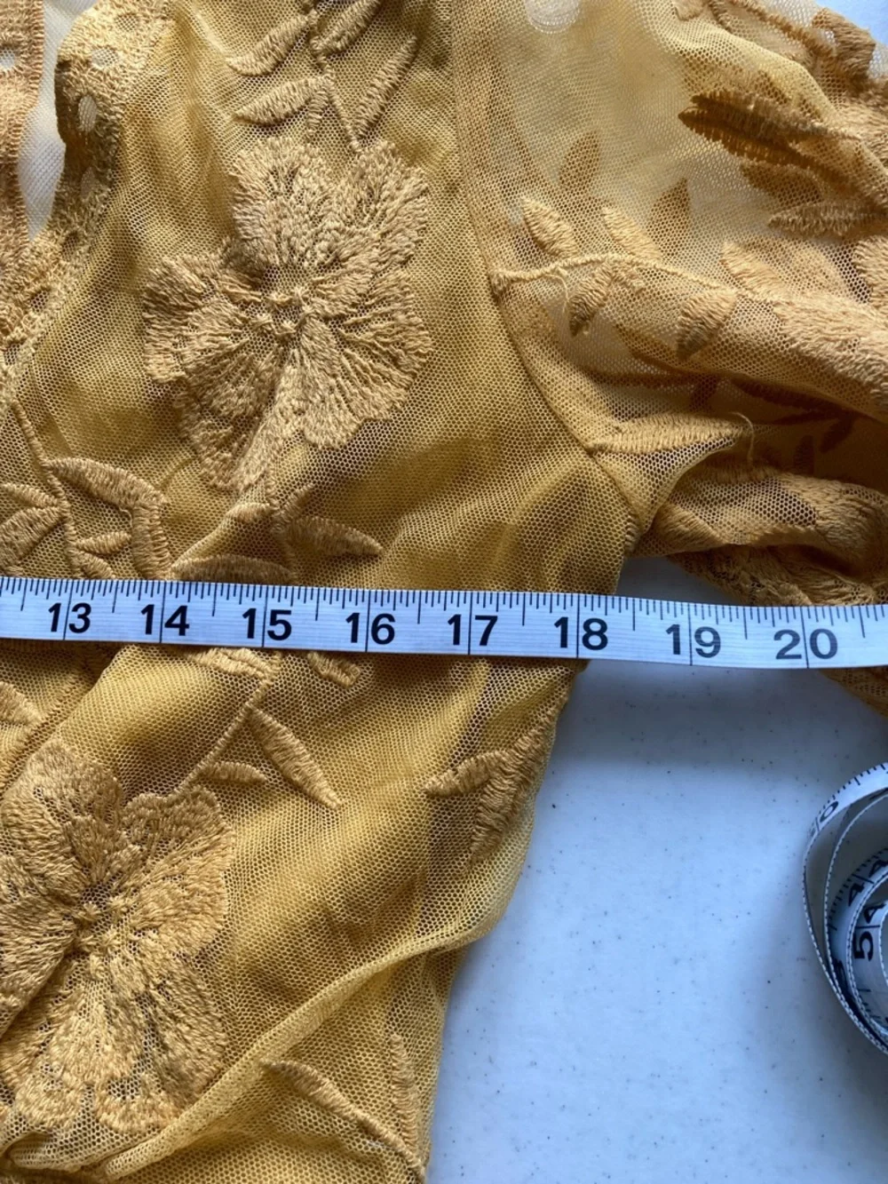 Honey Punch Sheer Lace Maxi Dress with Deep V Neck - Picture 7 of 9